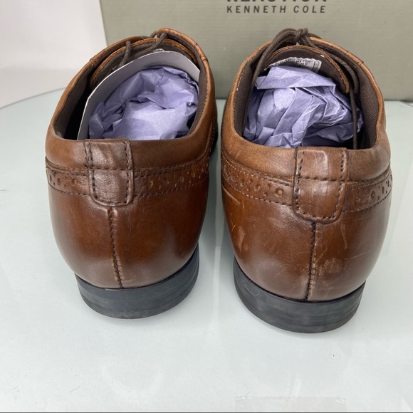 KENNETH COLE Zeke Oxfords Lace Up Cognac 12 - Picture 4 of 6